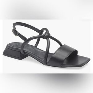 Paul Green Alissa Slingback Sandals Elegant Black Strappy 8 NEW NIB